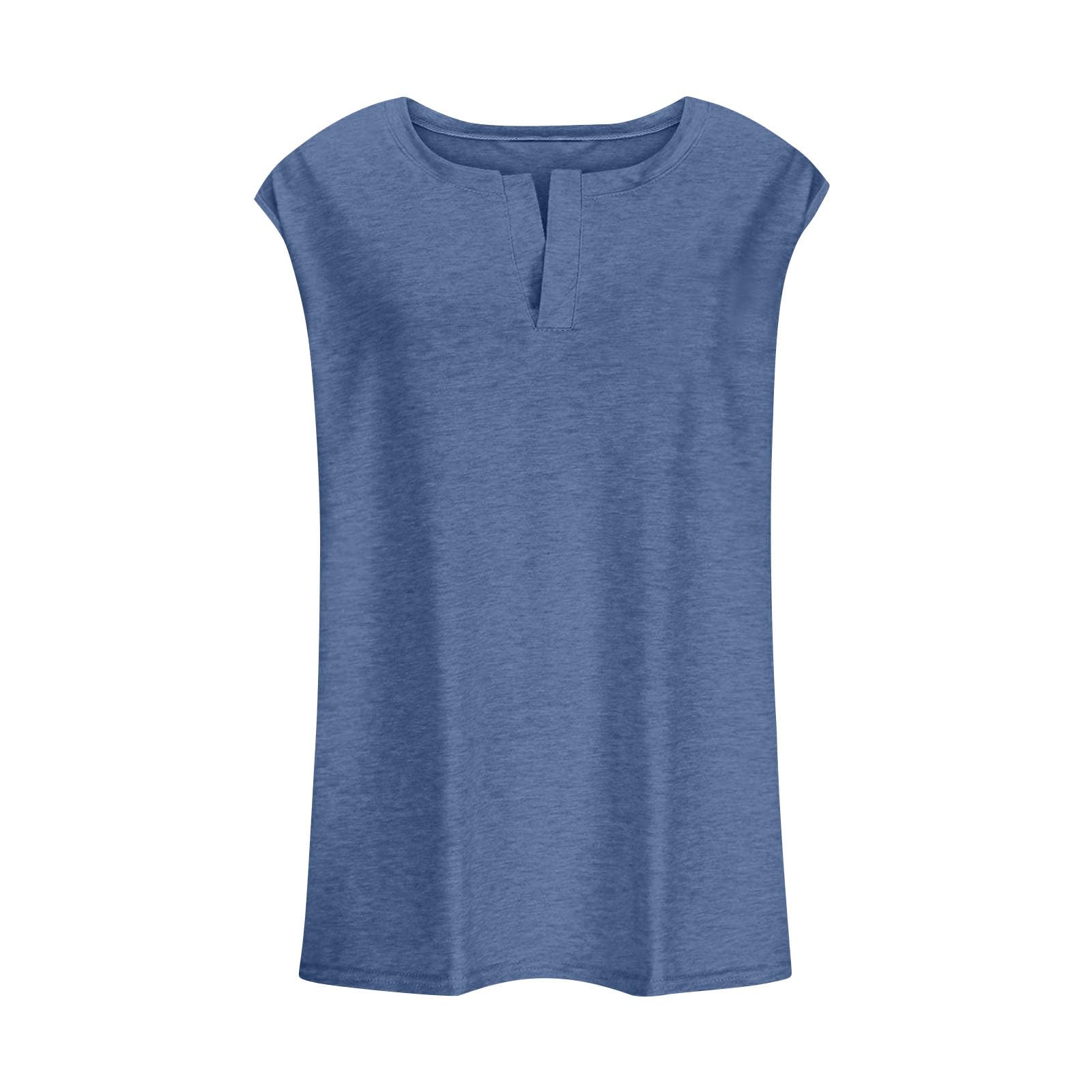 Ladies Spring Tops Plus Size Tank Tops for Women Casaul Plus Size Loose Fitted Soft Classiac Solid Blouses Comfy Summer Holiday Shirts