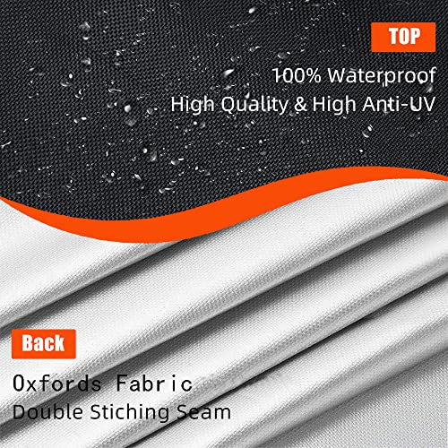 YUZ Fire Pit Cover for Rectangular Fire Pit 44 inch Heavy Duty Outdoor Waterproof Dustproof Anti Full Coverage Patio Fire Pit Cover with 42-44 Inch Fire Pit, 44W x 32D x 23H Inch