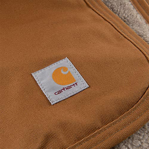 Carhartt Firm Duck Sherpa-Lined Throw Blanket, Reversible Pet Blanket, Blanket Stripe