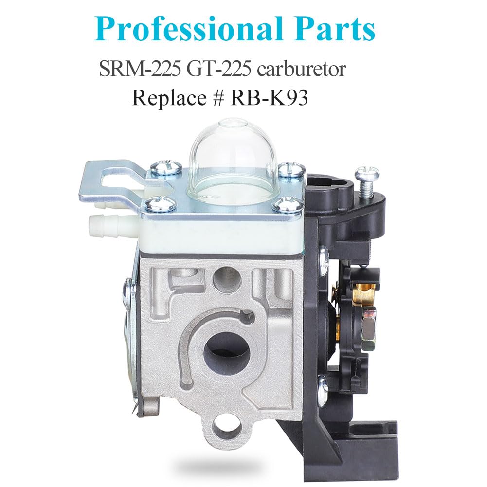 HOODELL Adjustable SRM225 Carburetor for Echo GT225 PE225 PAS-225 SHC-225 RB-K93 SRM-225 Weed Eater Parts Rebuild, Easy-Start Trimmer Edger Carb with Tune Up Kit Primer Bulb