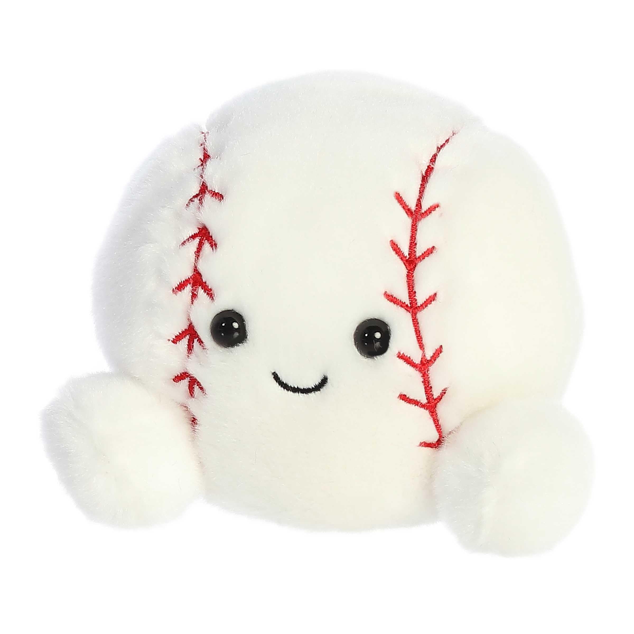 Aurora® Adorable Palm Pals™ Slugger Baseball™ Stuffed Animal - Pocket-Sized Play - Collectable Fun - White 5 Inches