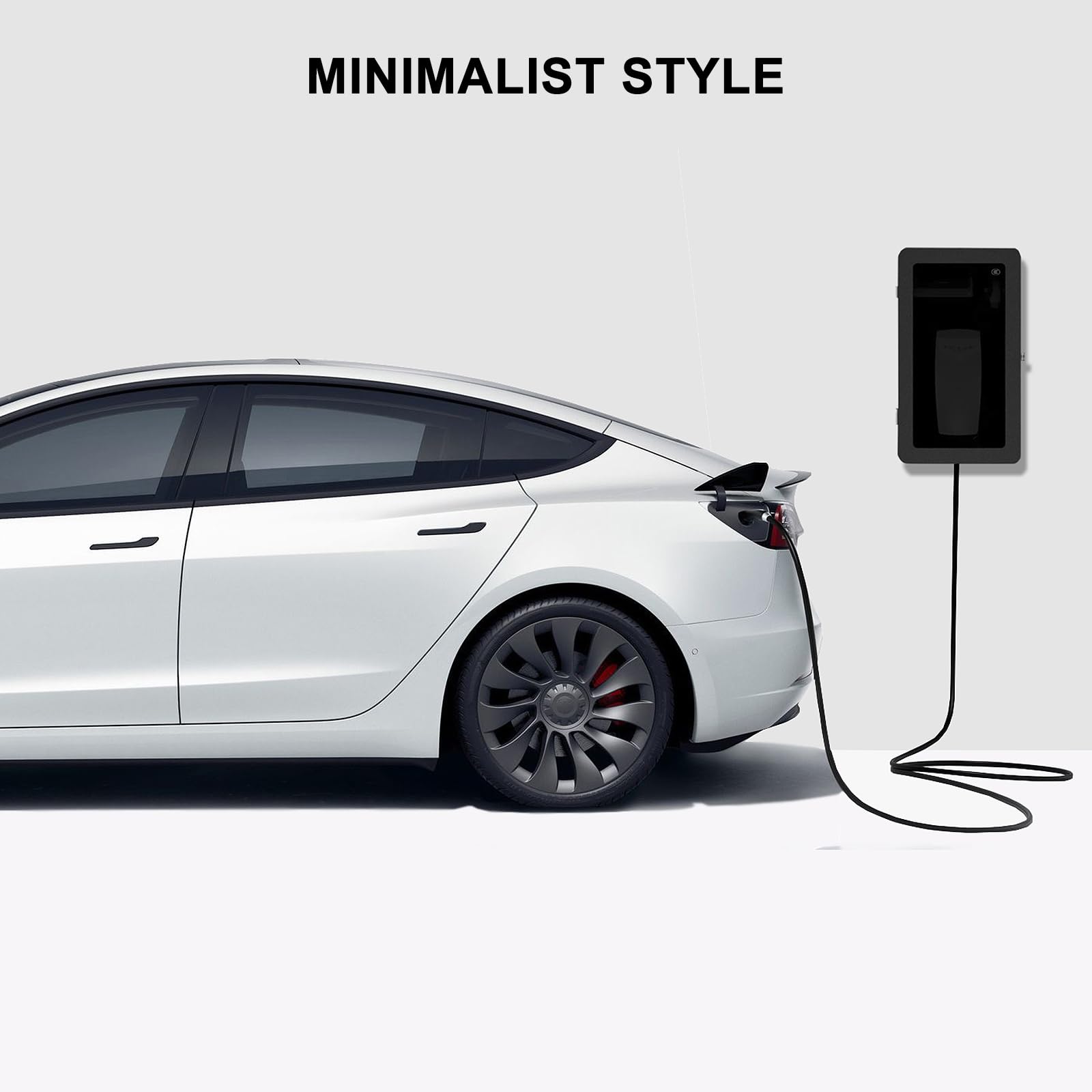 Vugosson Charger Station Box for Tesla Gen 3 Wall Connector, Waterproof Dustproof Charger Lock Box for Outdoor/Indoor Wall Charger, Charging Cable Organizer Charger Holder Case Accessories for Tesla