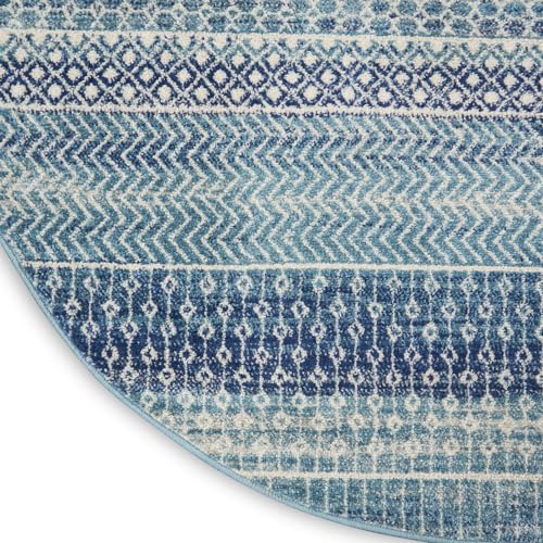Nourison Home Passion Tribal Navy Blue 9' x 12' Area Rug, Easy Cleaning, Non Shedding, Bed Room, Living Room, Dining Room, Kitchen (9x12)