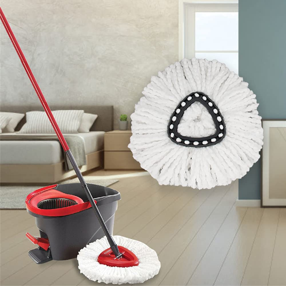 12 Pcs Mop Heads Replacements,AuFreedo Microfiber Mop Refills Spin Mop Replacement Head Easy Cleaning Replacement Mop Heads