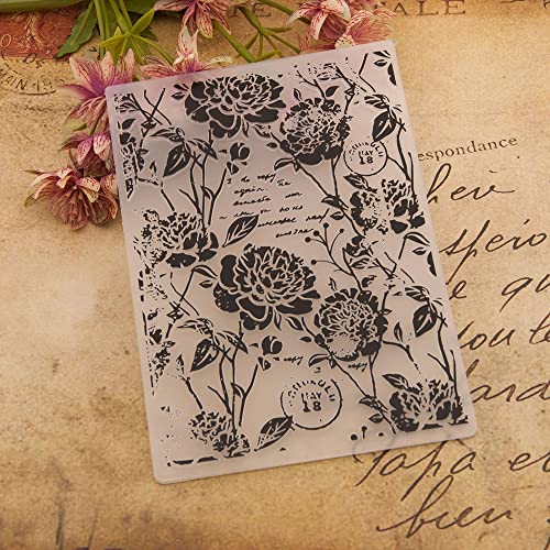 NZJ 3D Christmas Flower Summer Frame Butterfly Plastic Embossing Folders for Card Making Scrapbooking and Other Paper Crafts (Flower) (Flower)