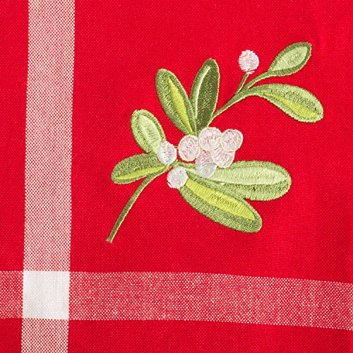 DII 14x72 Reversible Cotton Table Runner, Santa's Workshop - Perfect for Dinner Parties, Christmas, Holidays, or Everyday use