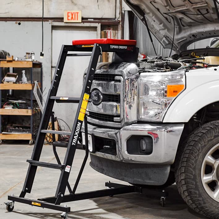 Traxion 3-200 NXT Foldable Topside Automotive Engine Creeper, Black