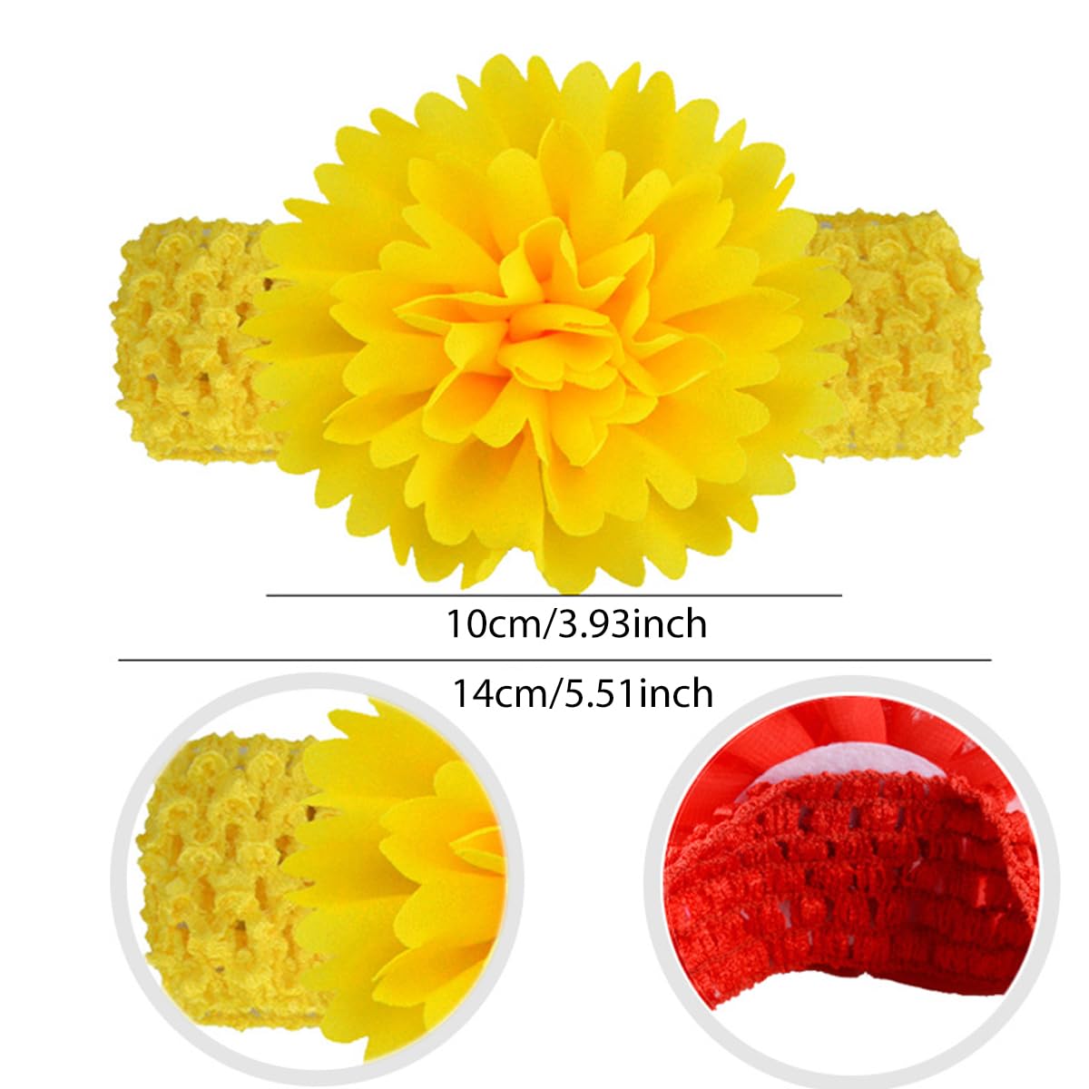 Ewanda store 15 Pcs Baby Girls Chiffon Headbands Peony Flower Baby Headband Baby Hair Accessories for Newborn Toddler Infants Girls