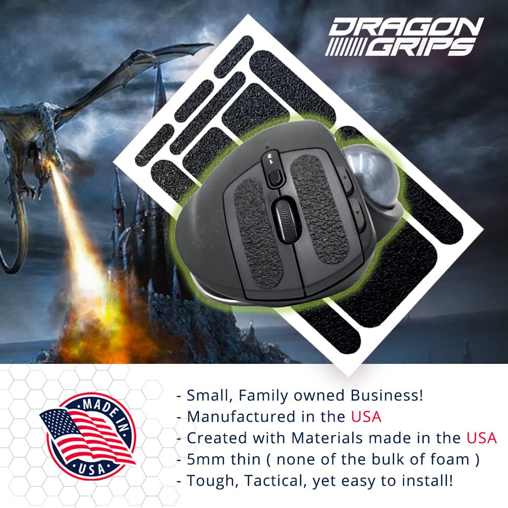 13 Pcs Rubber Grip Tape, Black Grip Tape, Cell Phone Grip Tape Compatible with iPhone Grip Tape for Handles, Mouse Grip Stickers by Dragon Grips, 1 Pk