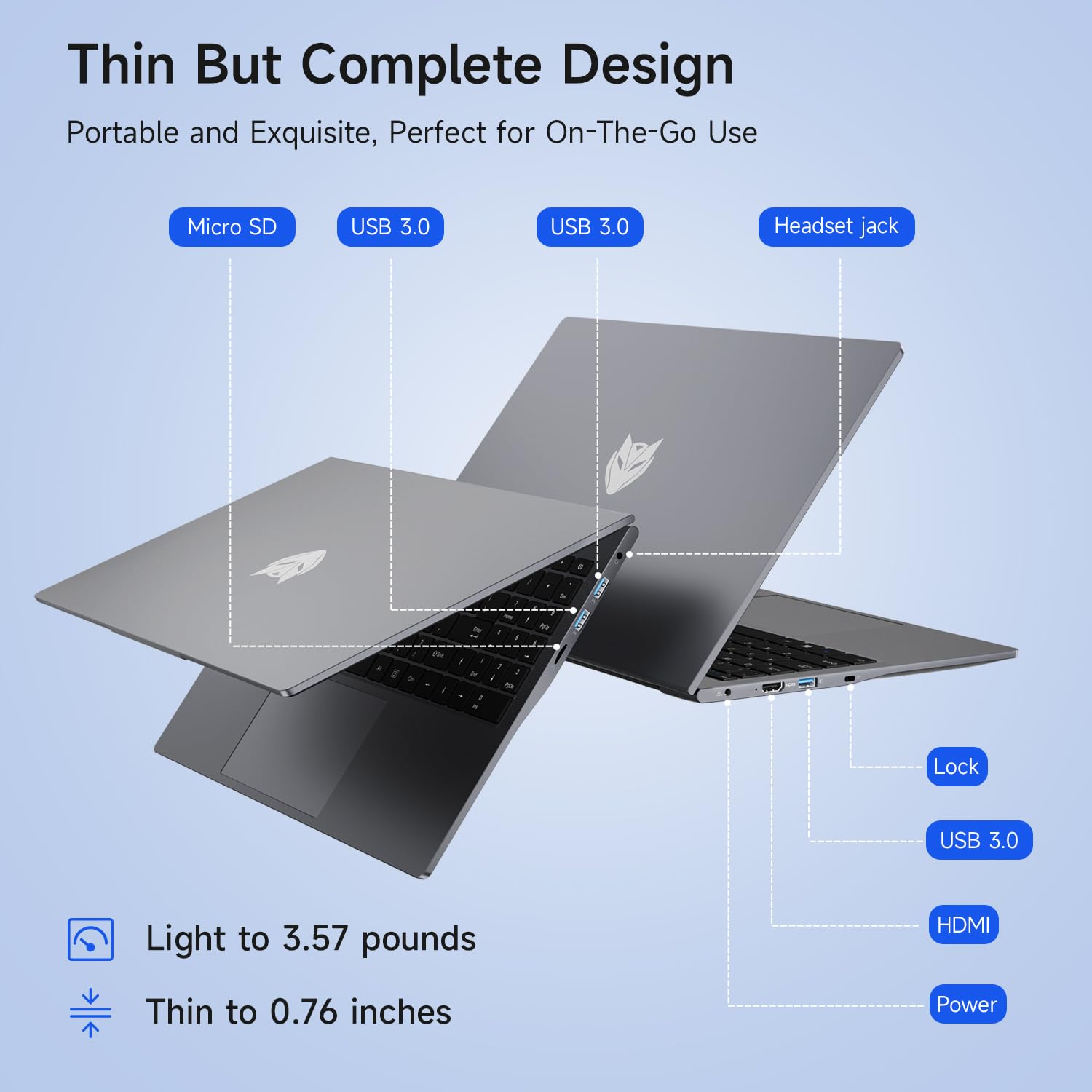Bmax 15.6" Laptop, 16GB RAM 512GB SSD, Intel N95 Quad-Core Processor(up to 3.4GHz), 15.6" FHD IPS Display, Window 11 Laptop, HDMI, WiFi 5, BT 5.0, USB3.0, Long Battery Life, Light&Thin Gaming Laptop