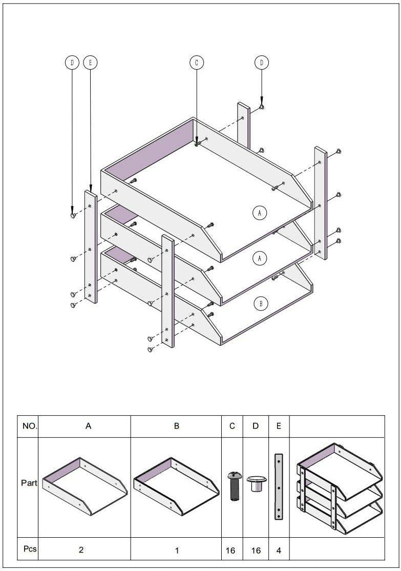 Leather Desk Organizer, Thipoten 3-Tier Stackable Letter Tray Holder for Office Supplies, Paper, File, Magazine, Perfect Office Organization for Desktop (Brown-3Tiers)