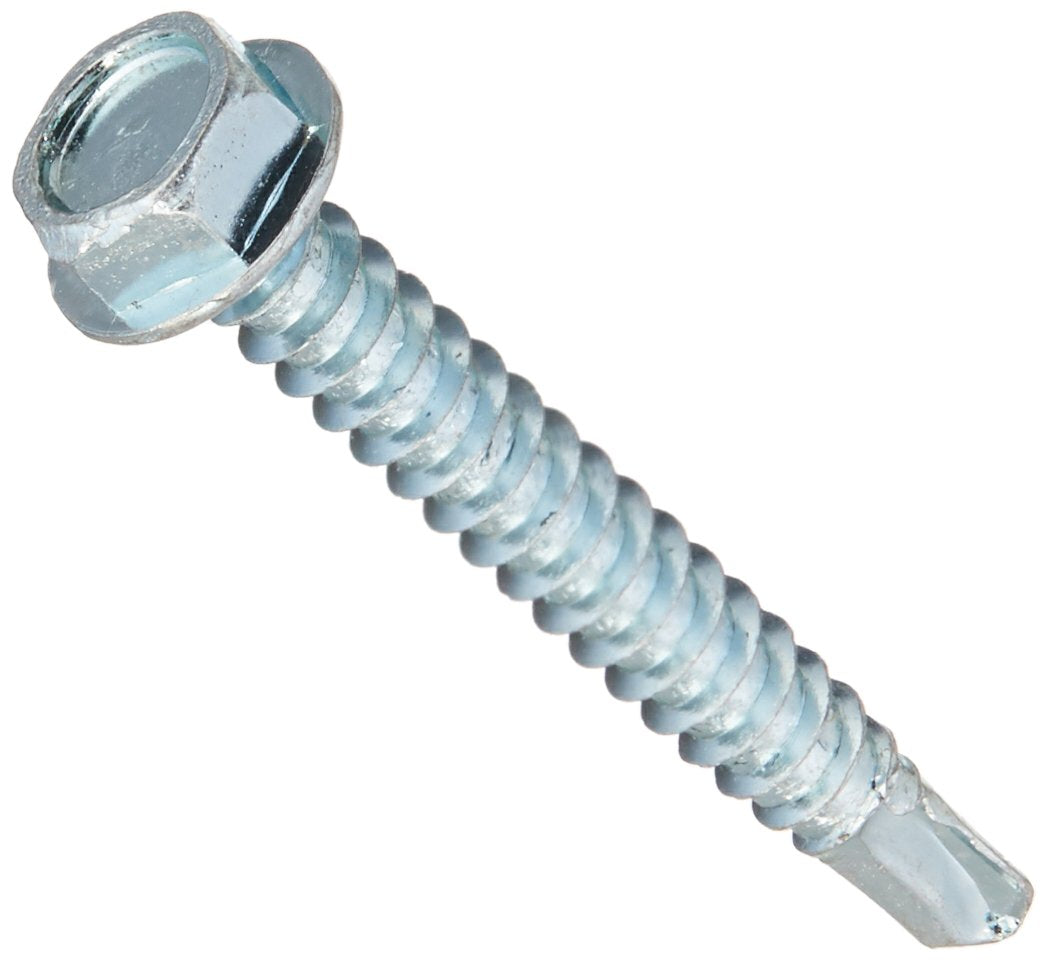 The Hillman Group 47208 8-18-Inch x 1-1/4-Inch Washer Head Self Drilling Screw, 1-Pound