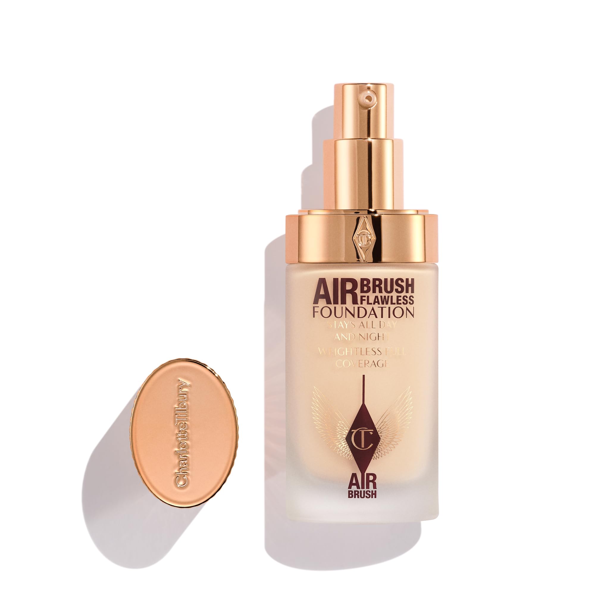 Charlotte Tilbury Airbrush Flawless Matte Foundation - Full Coverage Liquid Makeup with a Natural-Matte Finish - Smoothes & Blurs Pores - Waterproof & Transfer Resistant - 3 Neutral