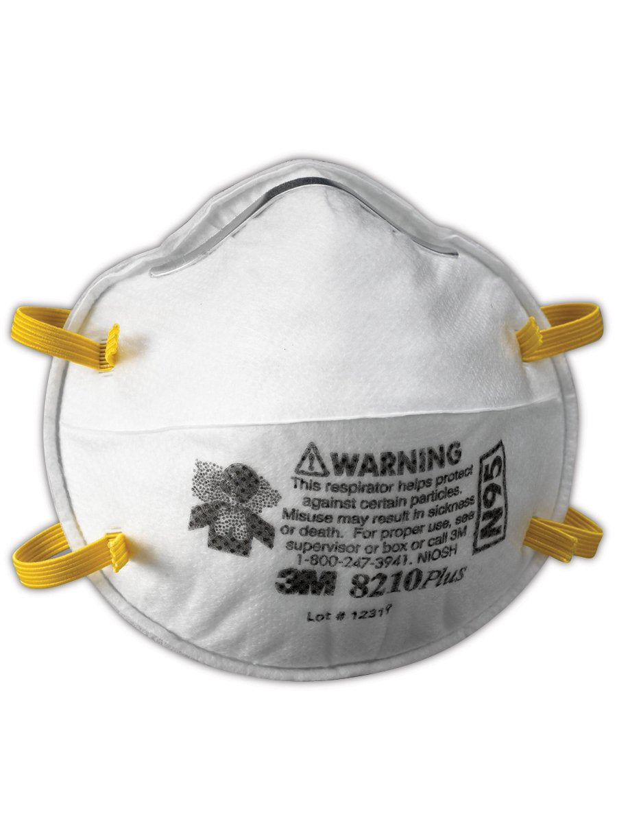 3M 50051131529248 8210P N95 Disposable Particulate Respirator with Comfort Straps, 20/Dispenser (Pack of 20)