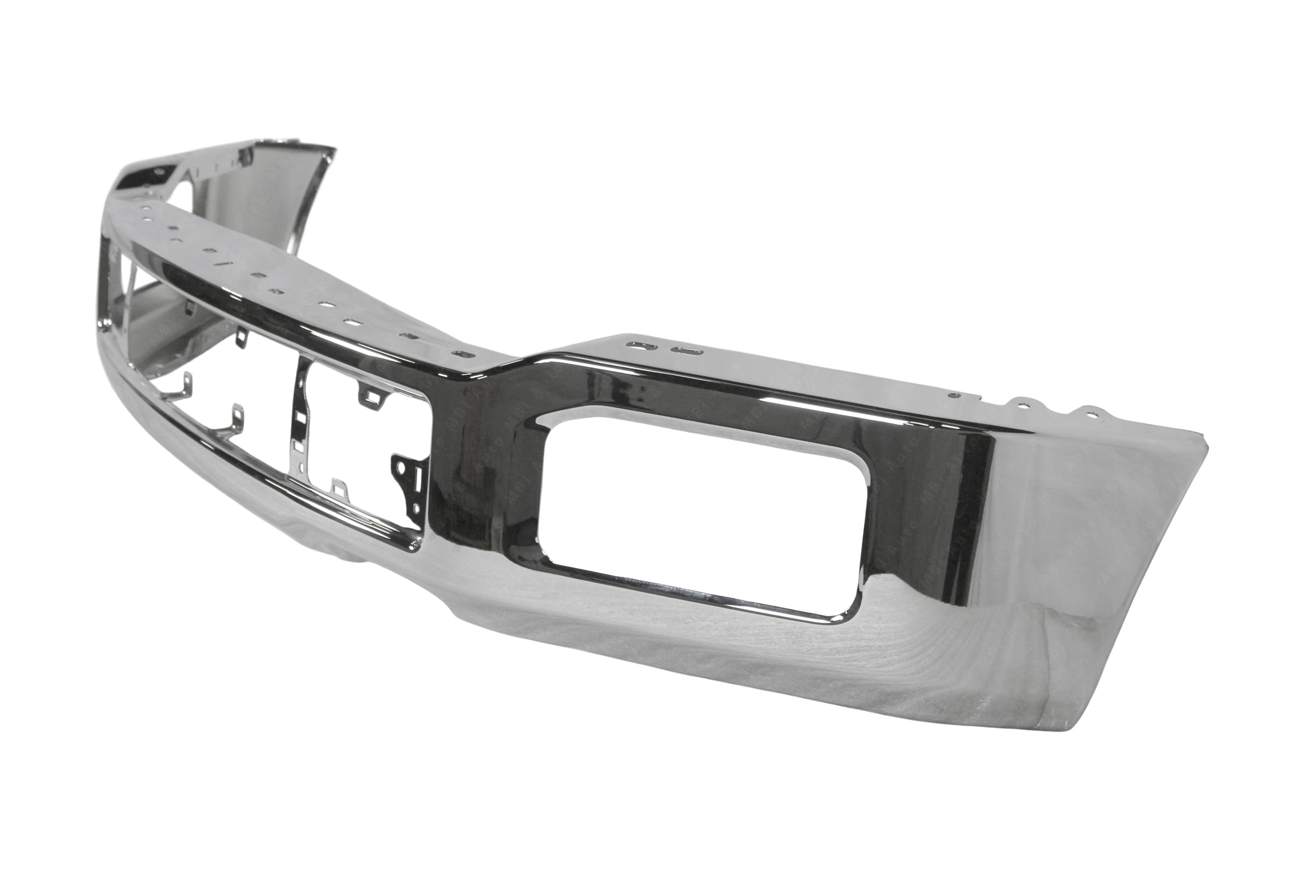 BUMPERS THAT DELIVER - Chrome, Steel Front Bumper Face Bar Compatible with 2018 2019 2020 Ford F-150 w/Fog 18 19 20, FO1002430