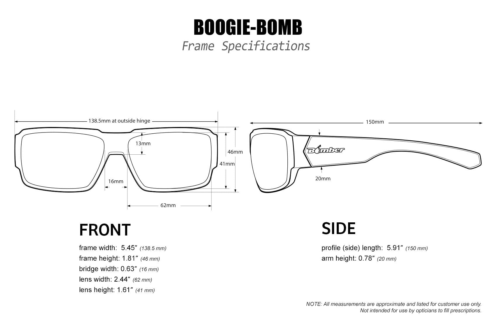 BOMBER Clear Safety Glasses for Men, Matte Black Frame with Polycarbonate Clear Safety Lens z87 Compliant BG101 Safety Glasses, Fitment style for men women
