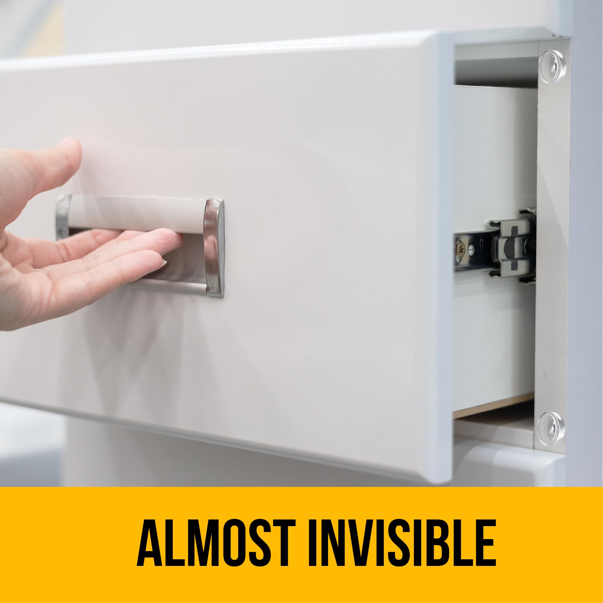 128 Clear Silicone Bumper Pads โ Self-Adhesive Sound Dampening Stops with Flat Dome Shape Design for Cabinet Doors, Drawers, Cupboards, Glass Surfaces, Picture Frames โ Vellax