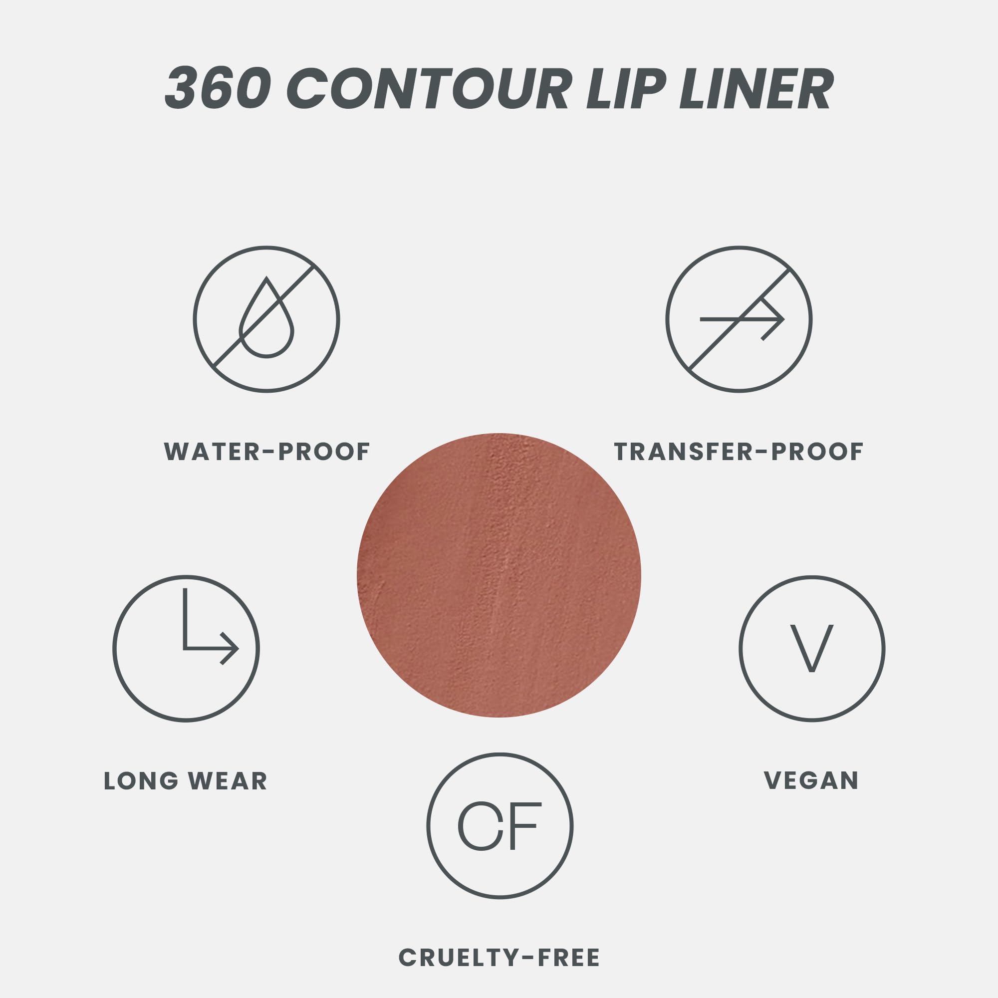 Wonderblading Lip Stain Peel Off Masque (Whimsical) with 360 Contour Lipliner (Saddle)