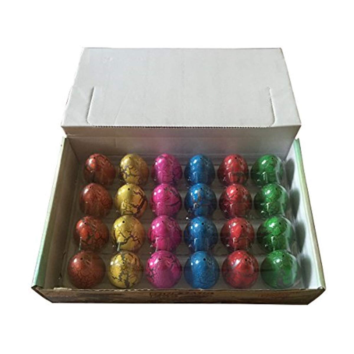 JoFAN 24 PCS Dinosaur Eggs That Hatch Growing Easter Eggs with Mini Toys Inside for Kids Boys Girls Easter Basket Stuffers Gifts Fillers Party Favors Supplies