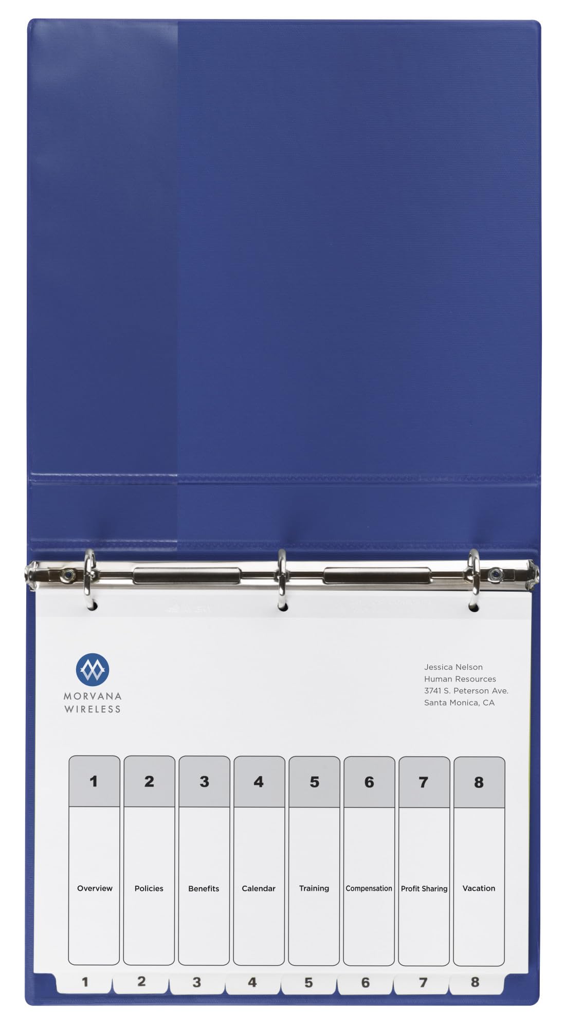 Avery 8 Tab Dividers for 3 Ring Binders, Customizable Table of Contents, Classic White Tabs, 6 Sets (11822)