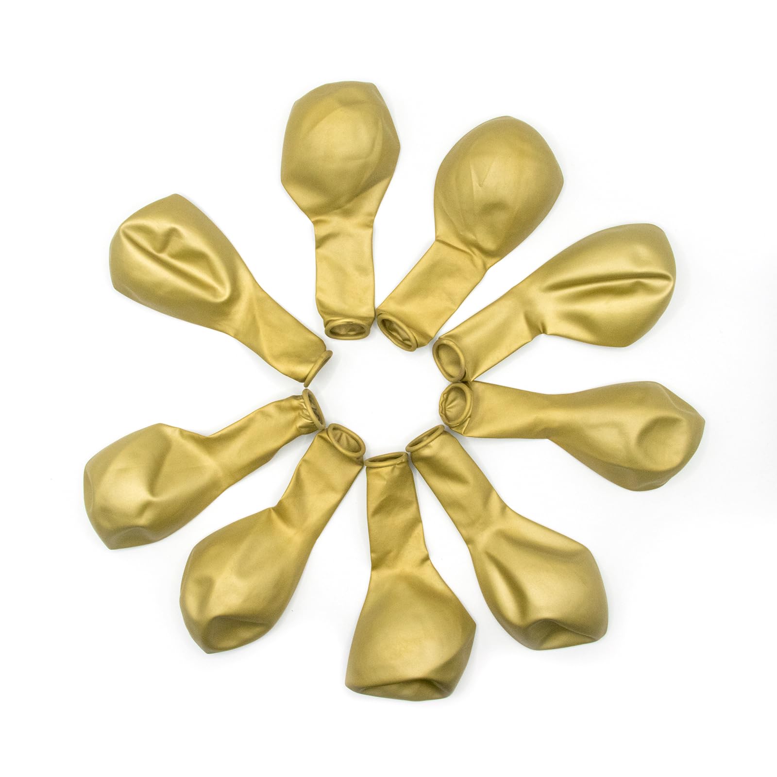 Borcolo100PCS Metallic Chrome Balloons, Birthday Balloons, Shiny Balloons, 12inch(30cm) Birthday Wedding Graduation Anniversary Party Decorations (Golden)