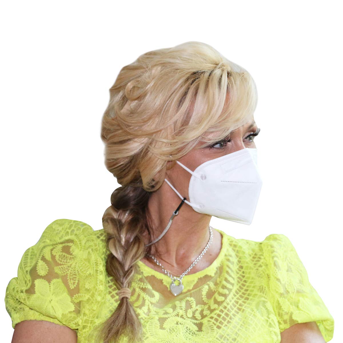 RightCare KN95 Protective Face Mask (Non-Medical) with Ear Loops and Shapeable Nose Bridge, Universal Size 10ct Pack