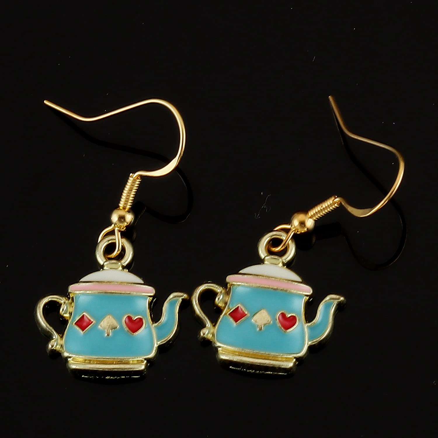 Teapot Themed Gifts For Women Earrings Wonder Land Mini Tea Pot Ornament Bubble Tea Pot Green Teapot Earrings