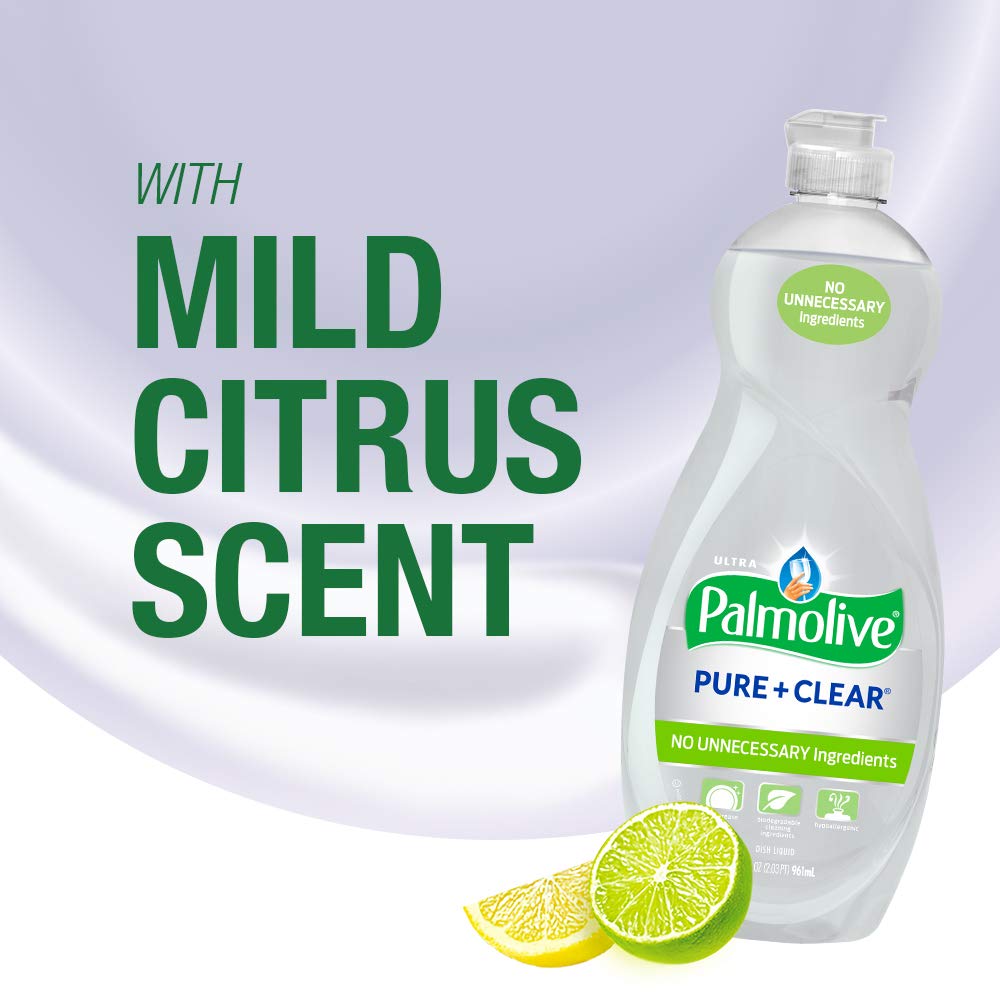 Palmolive Ultra Liquid Dish Soap, Pure and Clear, 32.5 Fl Oz