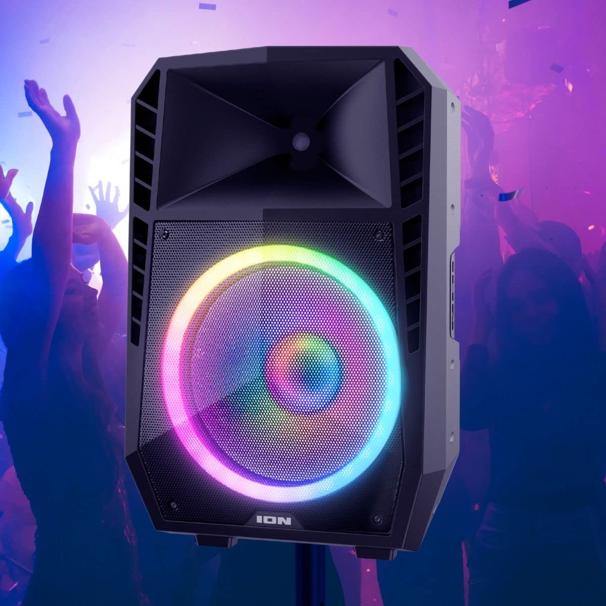 ION Audio Total PA Spartan High-Power Bluetooth Speaker System with Premium Audio, Party Lights and Microphone (Renewed)