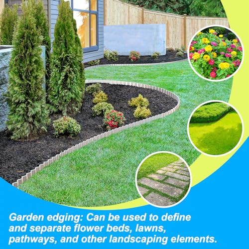 LAVEVE Corrugated Metal Garden Edging 12" x 20Ft, Landscape Edging Border for Lawn, Flower Bed, Garden Fence, Paver Edging (Real Rusted)