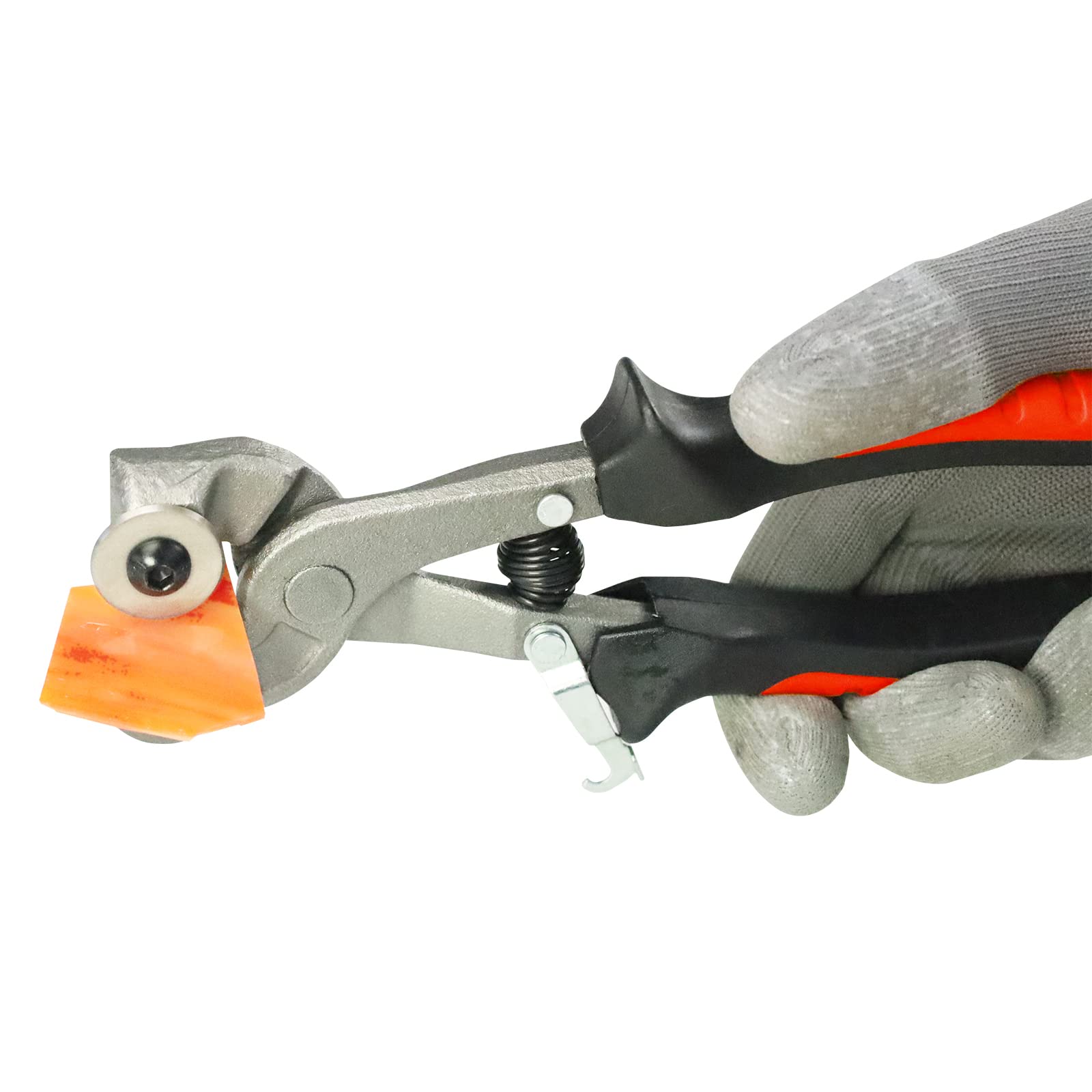 TILER 2 Piece Glass Tile Nippers Set - Heavy Duty Wheeled Glass Mosaic Nipper & Hd Ceramic Tile Nipper, Tile Cutter Pliers Soft-grip Handle - Shapping Plier,Stone, Metal