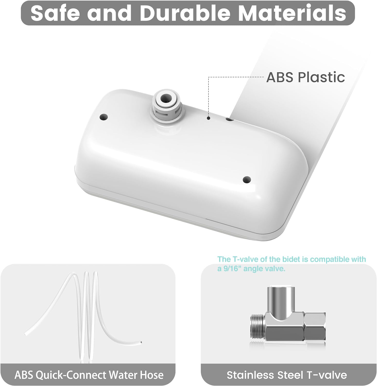 Aresmata Bidet Attachment for Toilet Ultra-Slim Bidets for Existing Toilets, Non-Electric Bidet Toilet Seat Self-Cleaning Retractable Nozzles Badays for Toilets, Quick & Easy Installation Bedets