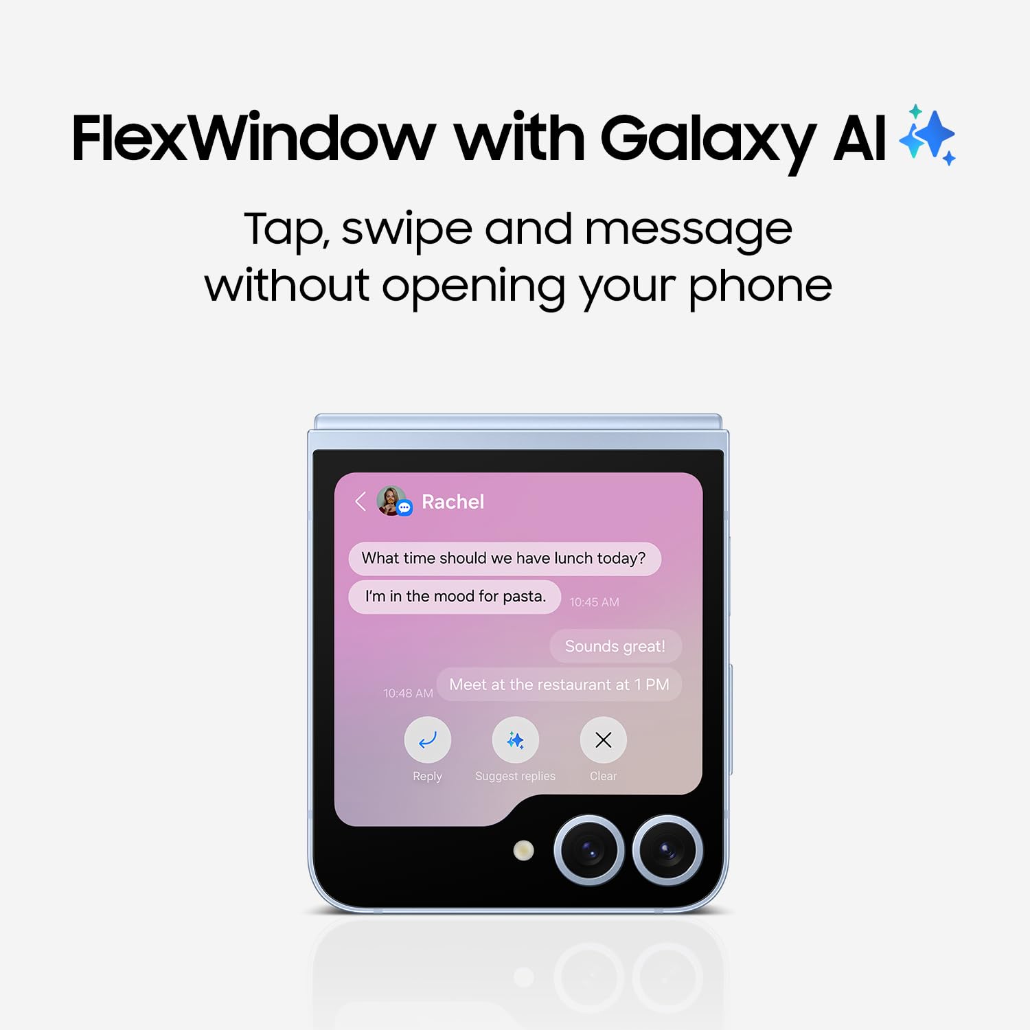 SAMSUNG Galaxy Z Flip 6 AI Cell Phone, 512GB Unlocked Android Smartphone, FlexCam, Photo Assist, Camcorder Mode, Live Interpreter, Foldable Design, 2024, US 1 Yr Manufacturer Warranty, Silver Shadow