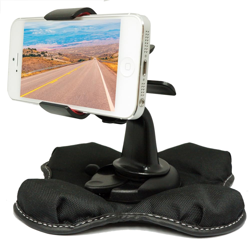 ChargerCity "Claw-X Nonslip Smartphone Beanbag Friction Dashboard Mount for Galaxy S24 S25 i Phone 15 16 Pro MAX Ultra OnePlue Google Pixel 9 (All Smartphones up to 4 inch Wide)