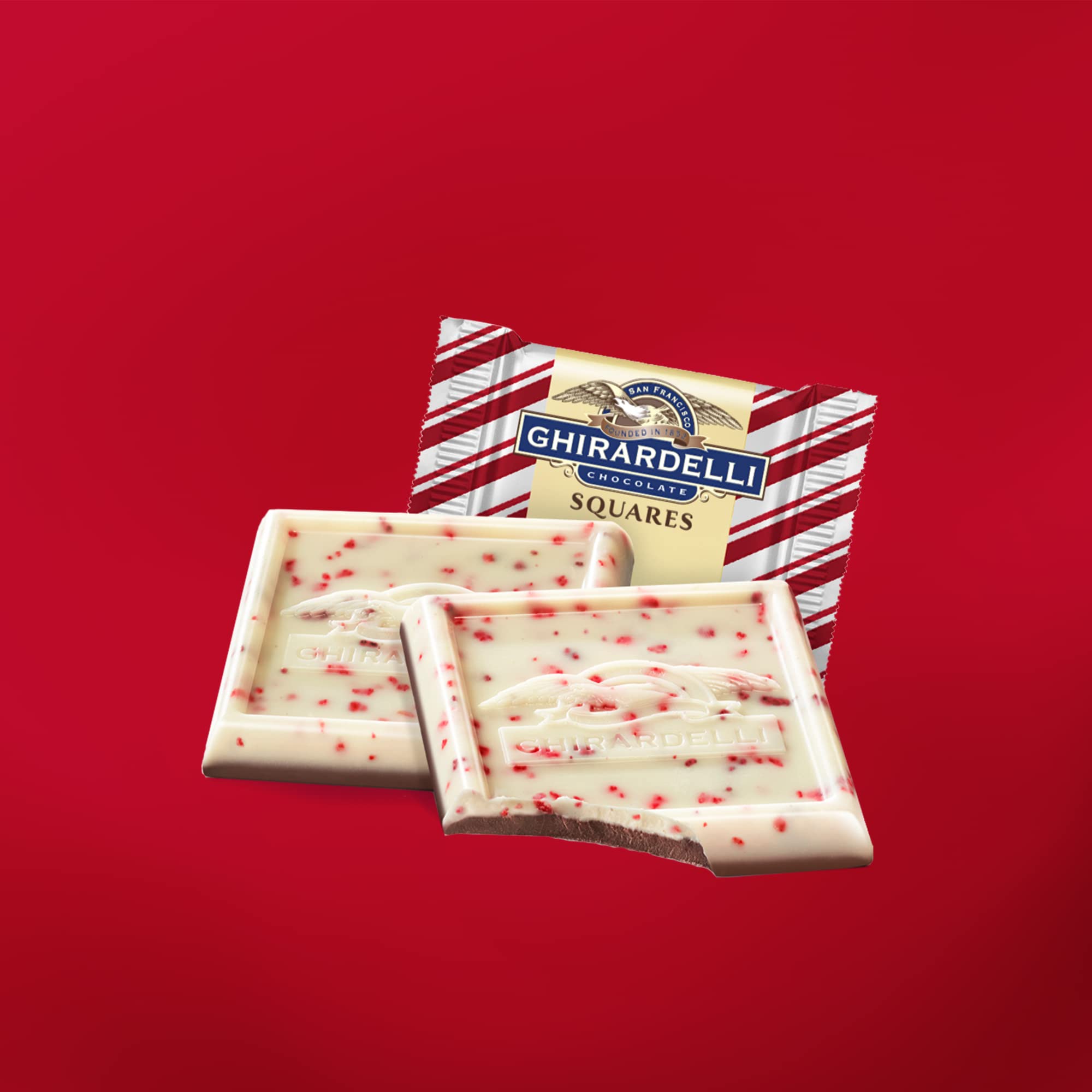 Ghirardelli Chocolate Squares, Peppermint Bark, 2 lb Bag, Approximately 80 Pieces