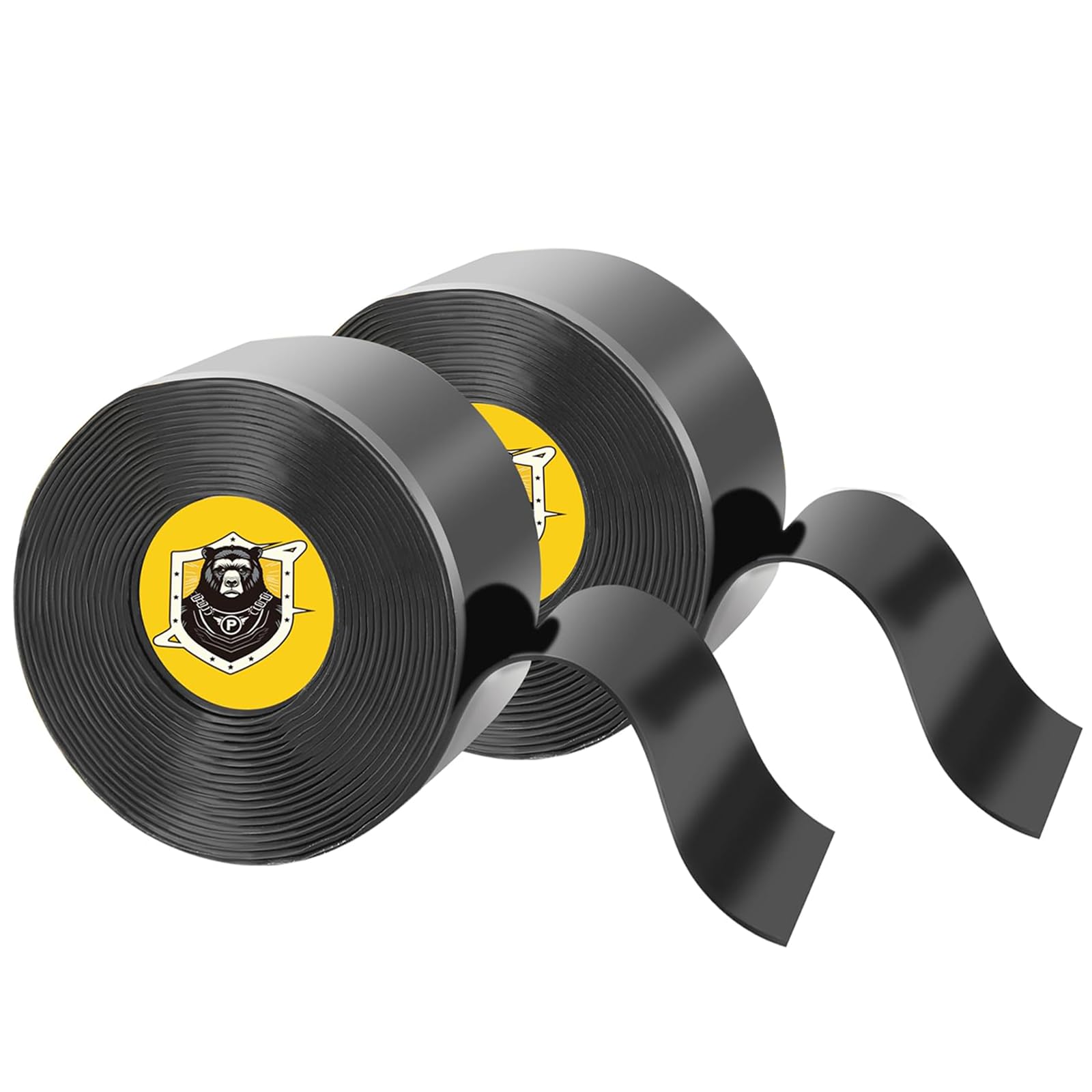 PHIXBEAR 2 Rolls Bike Handlebar Tape, Baseball Bat Grip Tape, Self Fusing Silicone Tape, 1in X 3.3FT