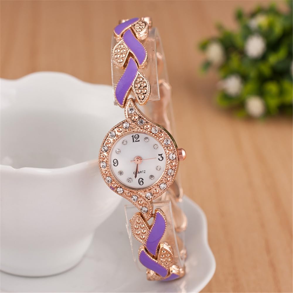 BESTKANG Ladies Fashion Quartz Wrist Watches Elegant Watch Luxury Women Watch (Purple)