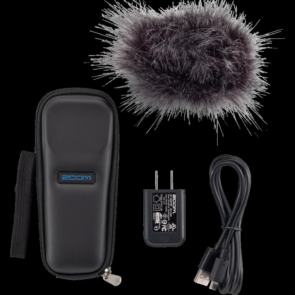 Zoom H1essential 2-Track 32-Bit Float Portable Audio Recorder Bundled with APH-1e Accessory Pack + 32GB Micro-SD Card + AAA Batteries + Cleaning Cloth (5 Items)
