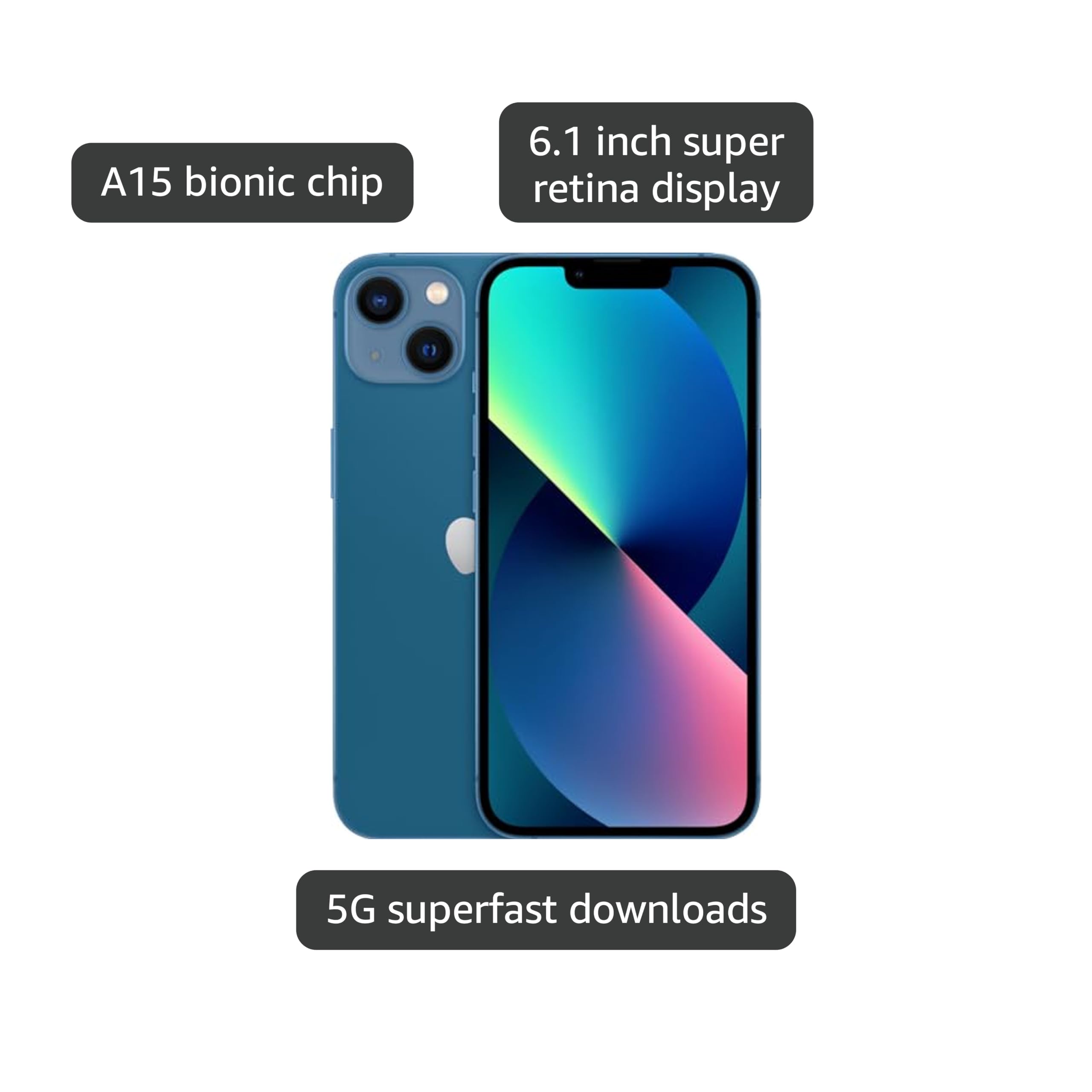 Apple iPhone 13, 256GB, Blue - T-Mobile (Renewed)