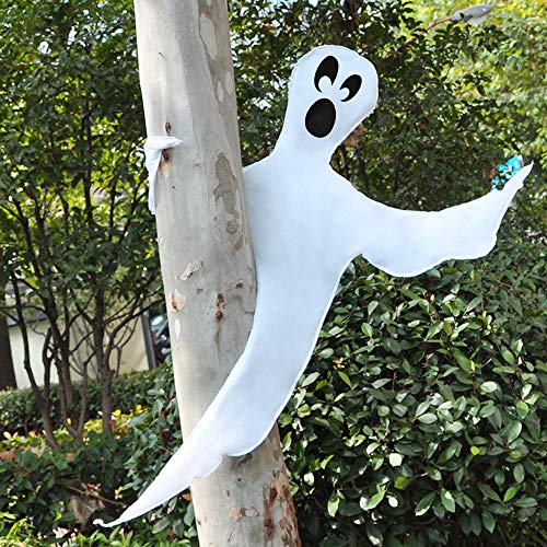 JOYIN 53” Halloween Bendable Tree Wrap Ghost Decoration for Halloween Outdoor, Lawn Decor, Tree, Pilar Decorations, Ghost Party Supplies
