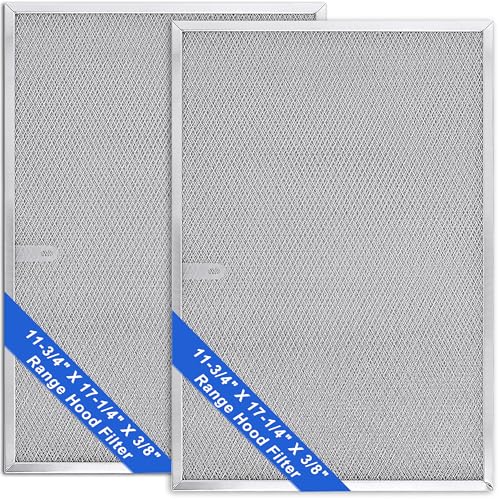Wadoy BPS1FA36 Range Hood Filter 11-3/4" X 17-1/4" X 3/8", 2 Pack Aluminum Mesh Grease Range Hood Filter with Blue Protective Film (πππ§ ππ ππ¨π«π§ π¨ππ) Compatible with Broan Nutone 99010300E