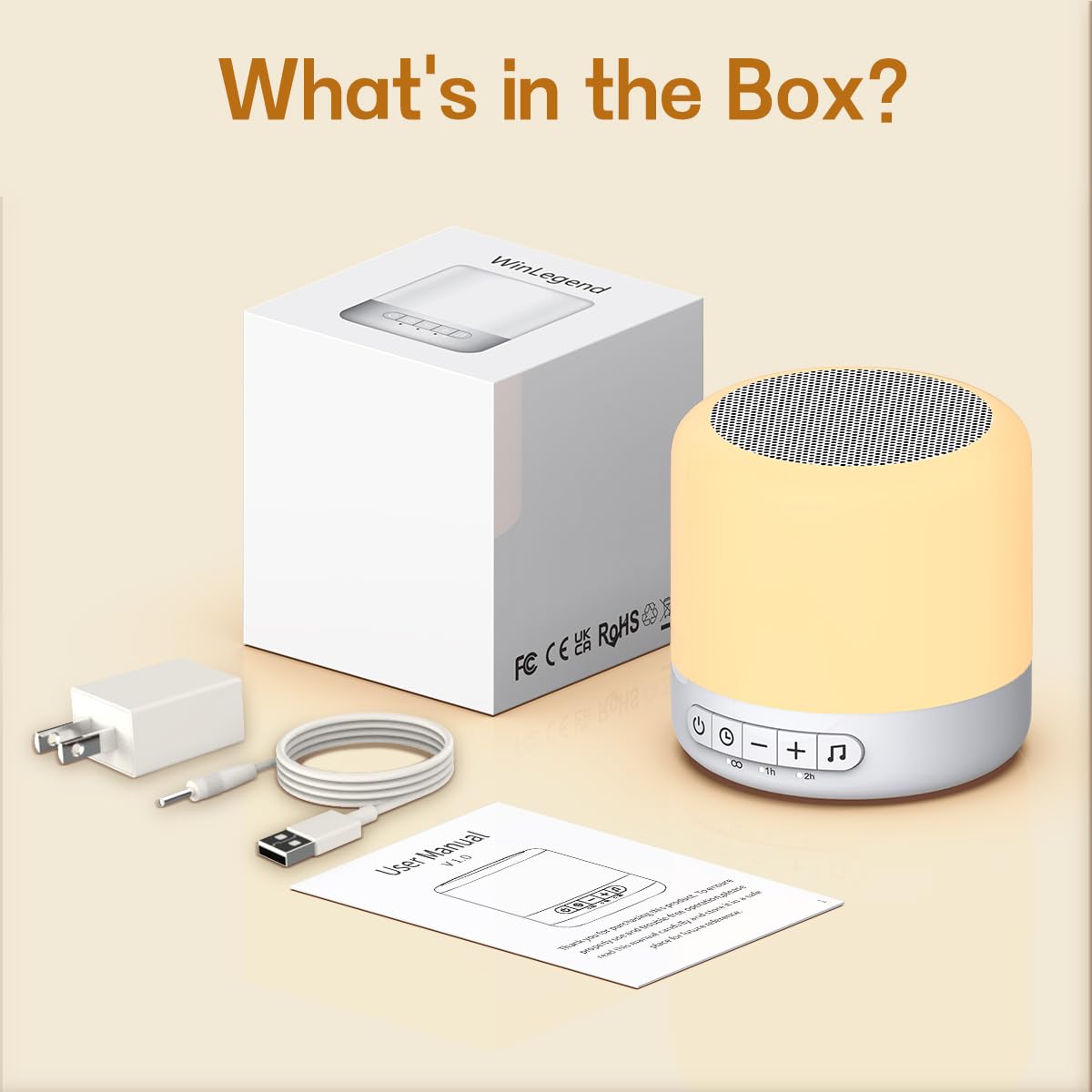 Easysleep White Noise Sound Machine with 30 Soothing Sounds 12 Night Light 32 Volume 3 Timers Portable Sleep Aid Machine for Office Noise Canceling Nursery Travel Lullaby & Rain Sound for Baby, Adults
