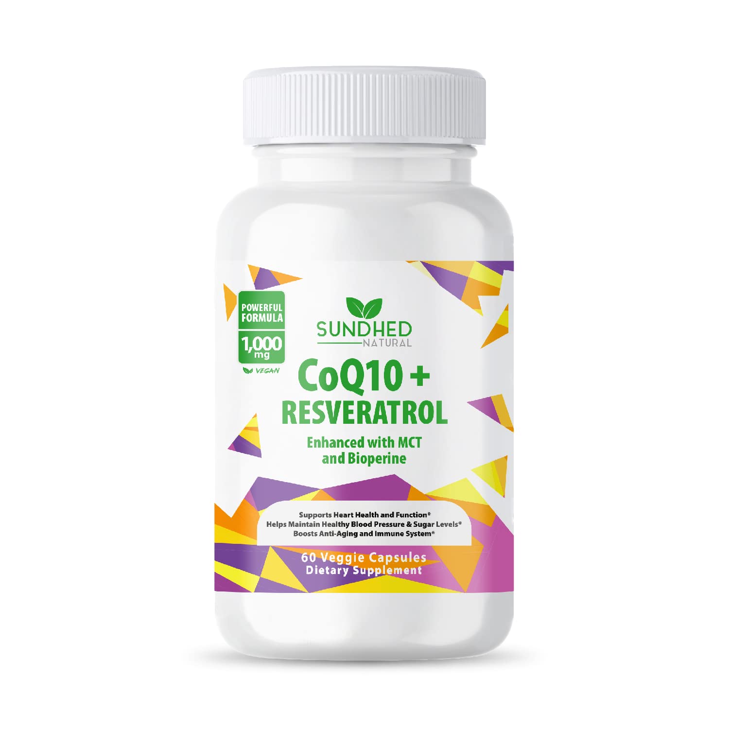 Sundhed Natural CoQ10 Powerful Antioxidant (Capsules Coq10+Resveratrol)