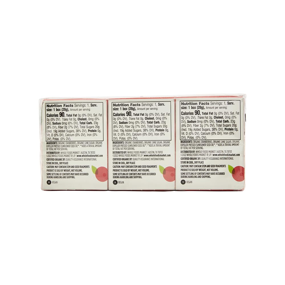 365 By Whole Foods Market, Organic Cranberries Snack Pack, 6 Ounce