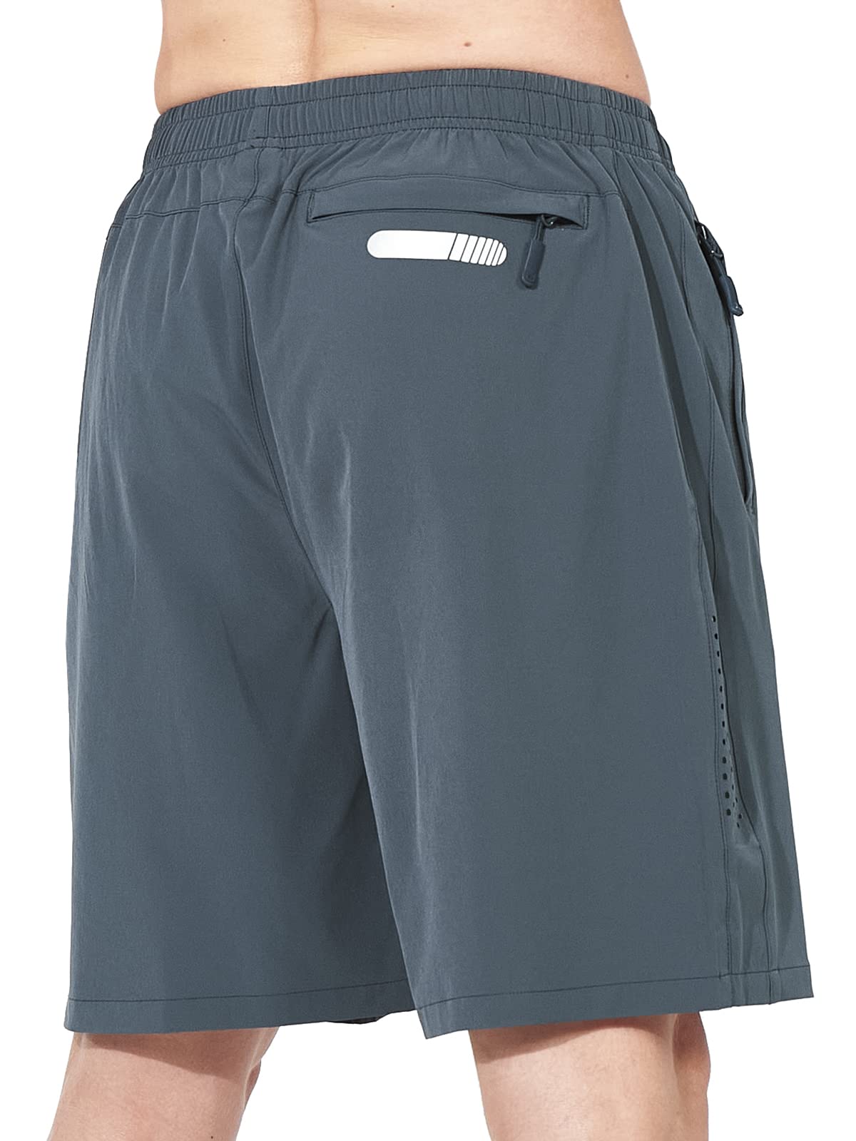 NORTHYARD Men's Athletic Hiking Shorts Quick Dry Workout Shorts 7"/ 9"/ 5" Lightweight Sports Gym Running Shorts Basketball Exercise COOLGREY M