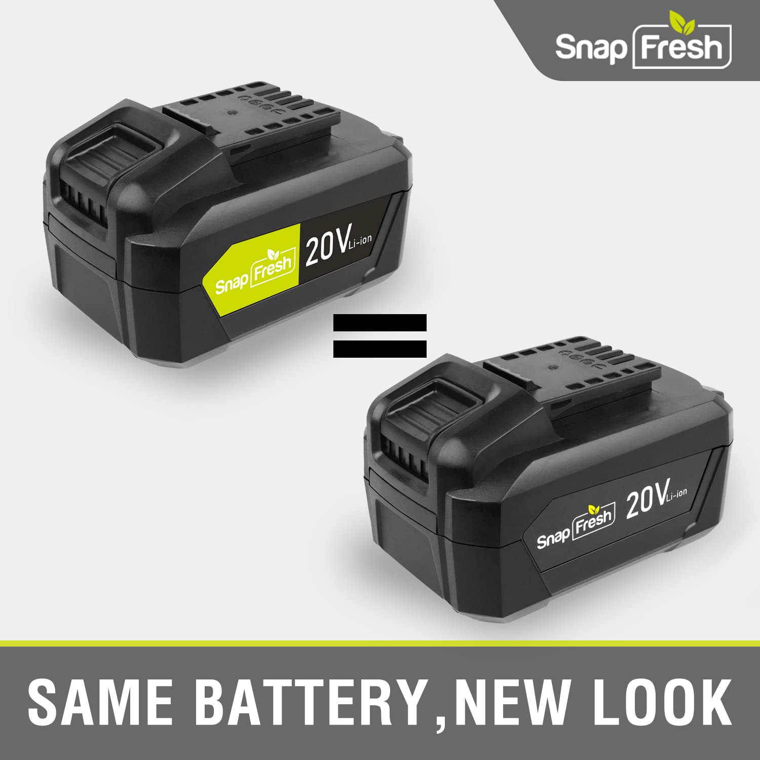SnapFresh 20V 4.0Ah Li-ion Battery (BBT-DC40A), 2-Pack(Not Compatible with Other Brands), Lithium-Ion Battery Support Fast Charging
