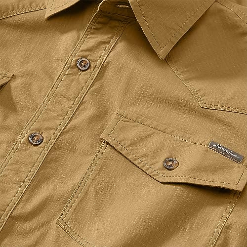 Eddie Bauer Men's Timber Edge Long-Sleeve Shirt, Dk Tan, Small