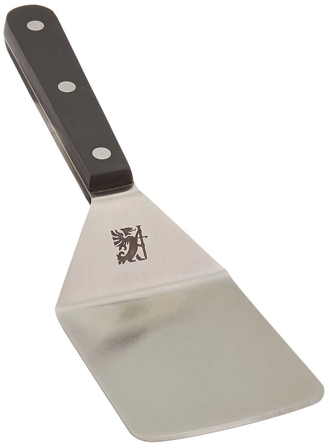SABATIER Triple Rivet Wide Turner, 9.625 Inch Stainless Steel Spatula for Cast Iron, Griddle and Grill Cooking, Professional Grade Kitchen Utensil