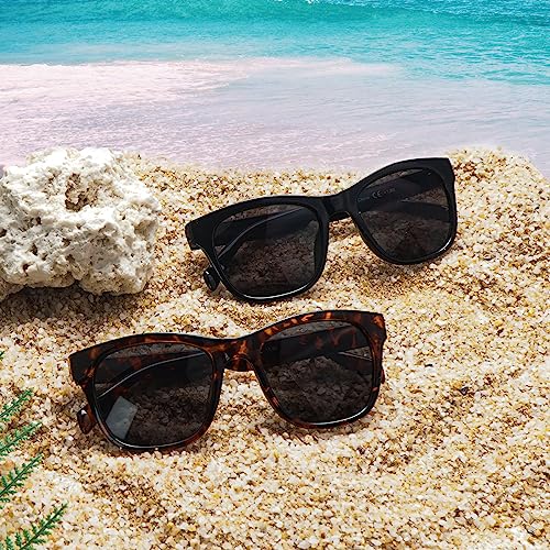 STASTEND 4 Pack Bifocal Reading Sunglasses for Women Men,UV400 Sun Readers Glasses (2 Black 2 DM, 1.00, multiplier_x)