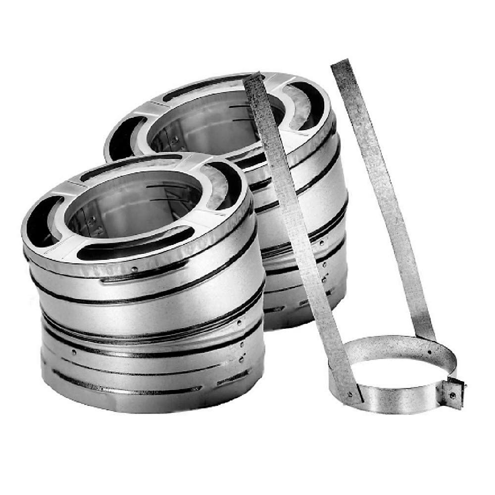 DuraVent DuraPlus 30-Degree Stainless-Steel Swiveling Elbow Kit for Wood-Stove Venting, 6"